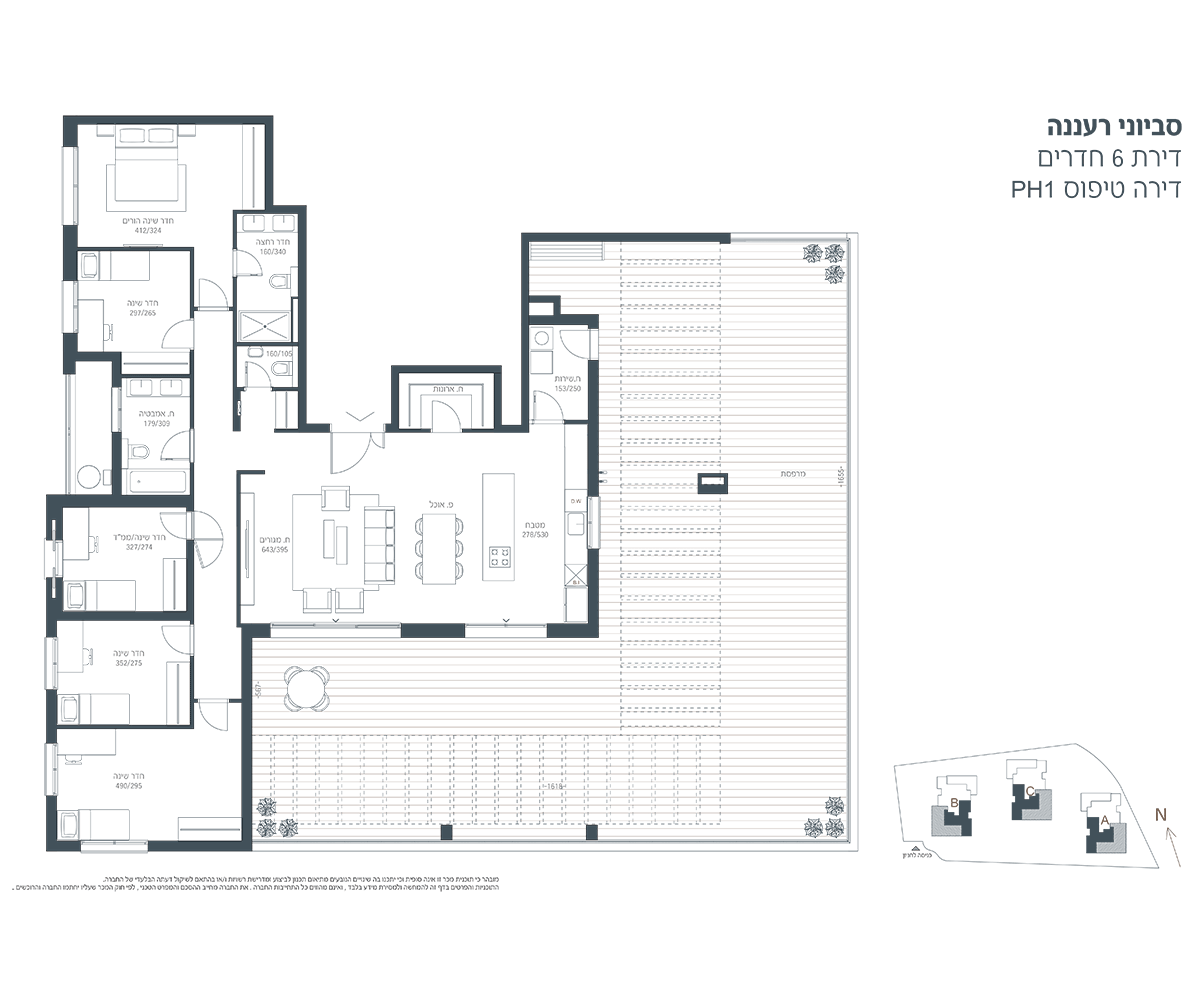 пентхаус 6 комнаты (PH1 модель)